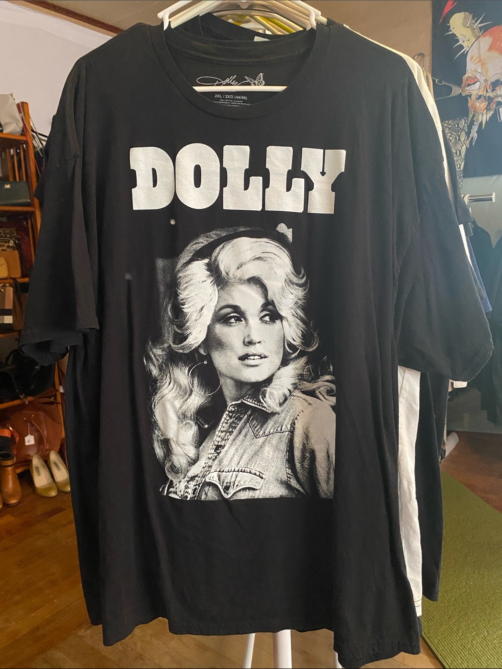 Dolly Black Graphic Tee - Dolly Parton Portrait